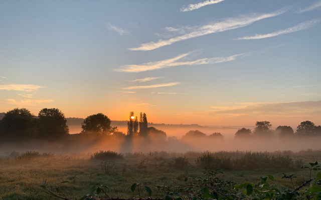Vue matinale du bourg de Mahéru vers Moulins-30 septembre 2021- Jean-Marie Billard-Madrières