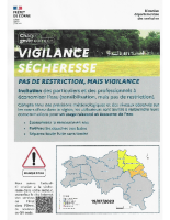 Affiche vigilance sécheresse